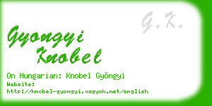 gyongyi knobel business card